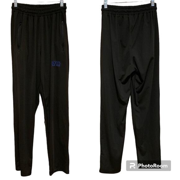 BOSS Hugo Boss Black Relaxed Pull-On Track Pants Size M Athleisure Minimalist - Picture 1 of 12
